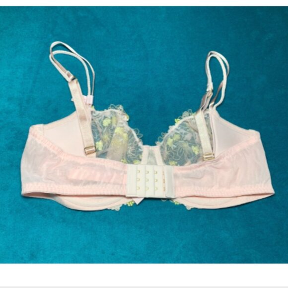 Victoria's Secret Dream Angels Wicked Wildflower Embroidery Unlined Bra 38D Set - Picture 10 of 16